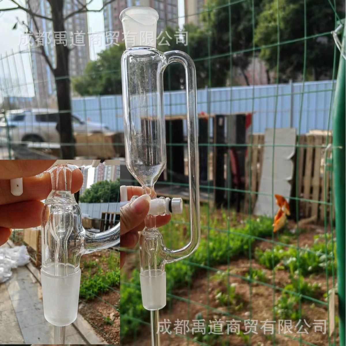 Капельная воронка с поршнем из ПТФЭ постоянного давления, капельная воронка, аналитическая воронка, трубчатая воронка, внутренняя трубчатая воронка.