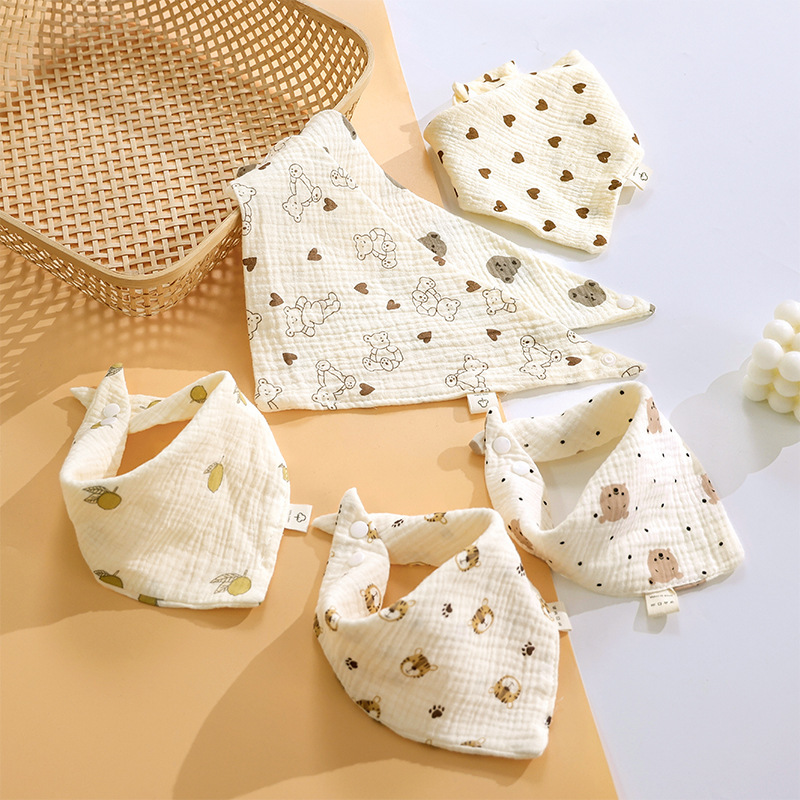 Baby Bibs, Class a Saliva Towels, Pure Cotton Gauze, Waterproof, Thin Style, Children's Baby Products, Bibs to Prevent Spitting Up, Wholesale