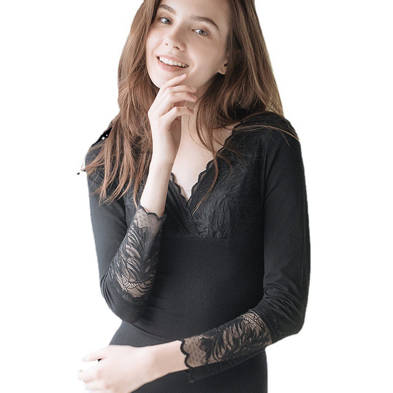 Traje de otoño personalizado, traje de pantalones de otoño, 37 grados, calefacción a temperatura constante, ropa interior térmica, mujer, tres segundos, calor, sin costura, modelo delgado, extremadamente caliente. image 6