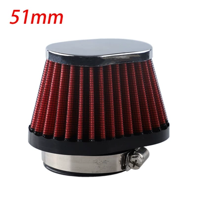Car and Motorcycle Air Intake Modification 51/55/60mm Air Filter Mushroom Head Exhaust Gas Filter Mushroom Head (Other starting systems) - 51mm-red