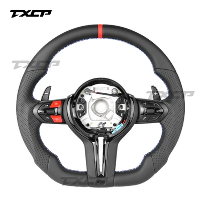 Suitable for BMW 34567 series X1X2X3X4X5X7 modified M Black Warrior full leather sports style steering wheel (Steering wheel) - full-leather-sports-style-thong-steering-wheel