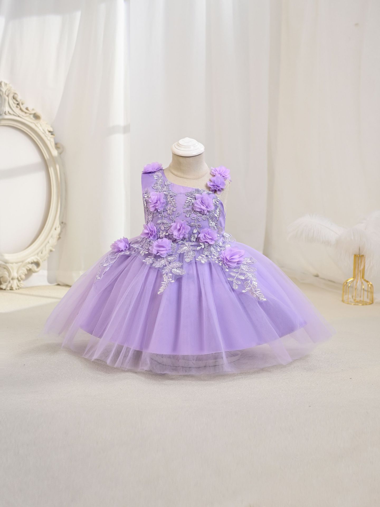 Nuevas niñas de verano vestido de princesa para niños vestidos exquisitos vestidos para niñas vestidos de malla para bebés ropa infantil image 3
