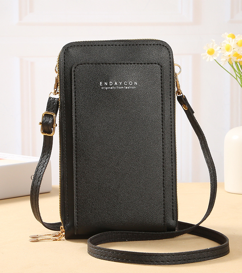 Women's All Seasons Pu Leather Letter Solid Color Basic Square Zipper Phone Wallet display picture 3