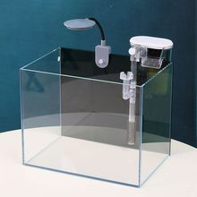 超白小鱼缸客厅桌面造景玻璃缸全套小型生态缸免换水黑玻背景热卖