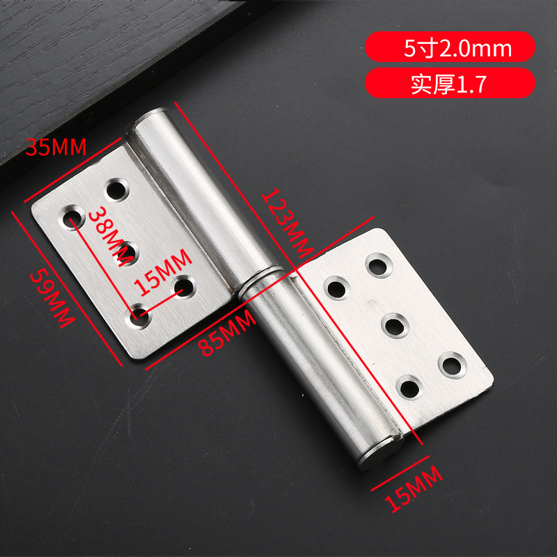 Acero inoxidable bandera bisagra baño fuego puerta desmontable mudo bisagra bandera bisagra gabinete bisagra Accesorios