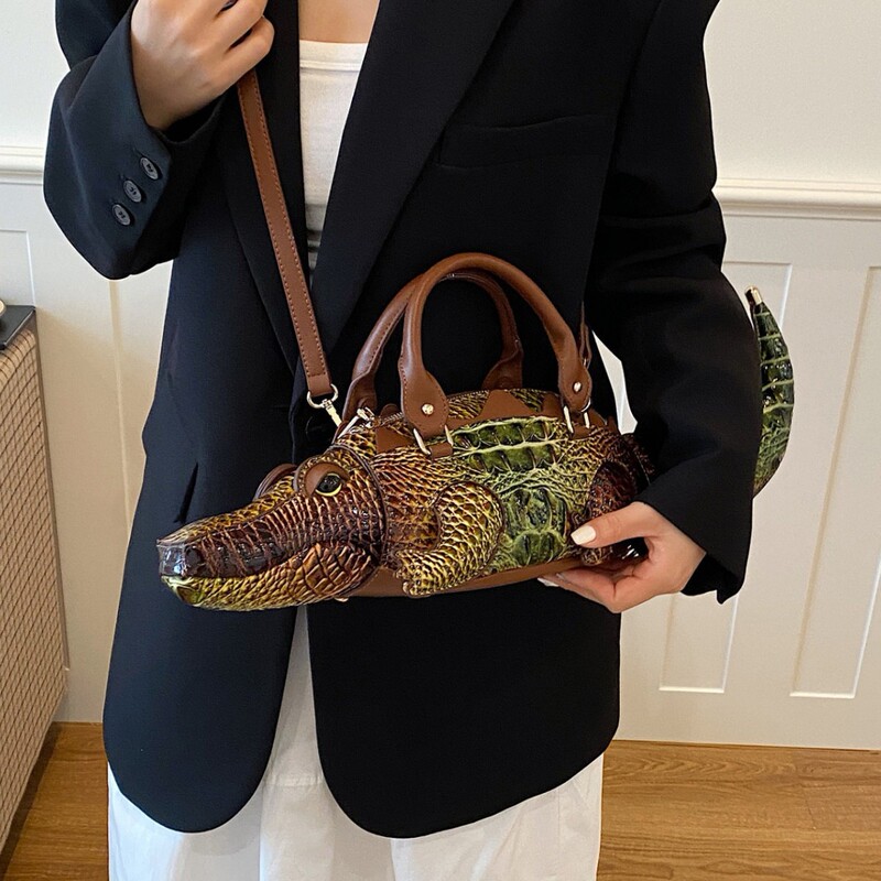 High-End Luxury Brand Crocodile Pattern Women's Backpack, Casual Travel Backpack, Personalized Work and Shopping Handbag