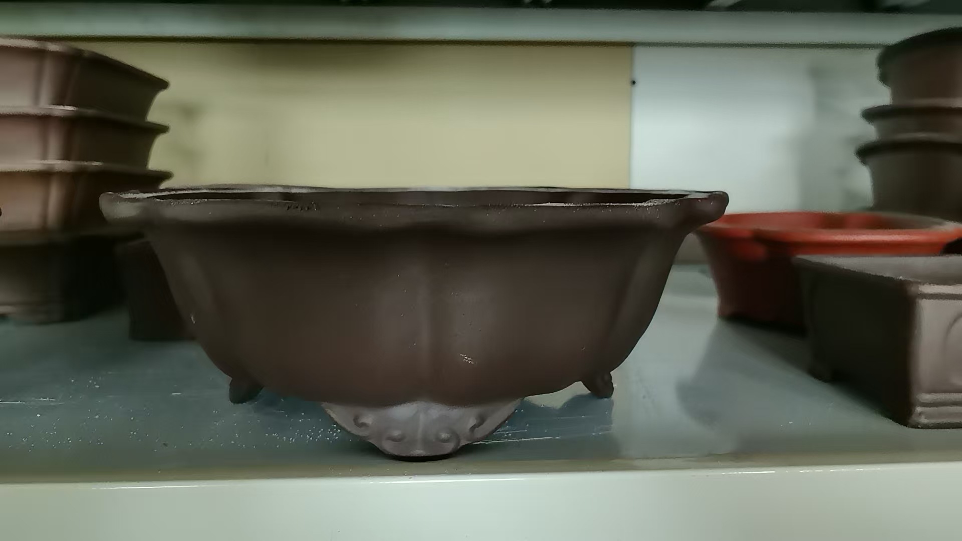 Antiguo púrpura arena maceta fábrica al por mayor grande rectangular suculenta gres bonsai simple orquídea especial maceta