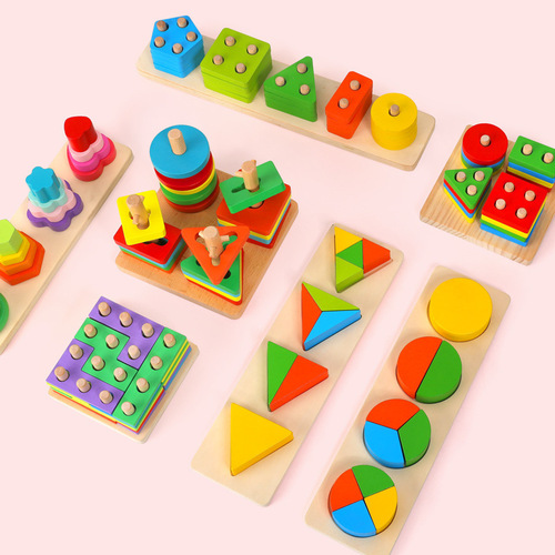 Montessori mathematics irregular platter colorful set of columns Montessori teaching aids kindergarten children early education cognitive toys