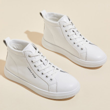 高帮鞋女2025年秋季新款百搭ins秋款爆款鞋子平底真皮板鞋小白鞋