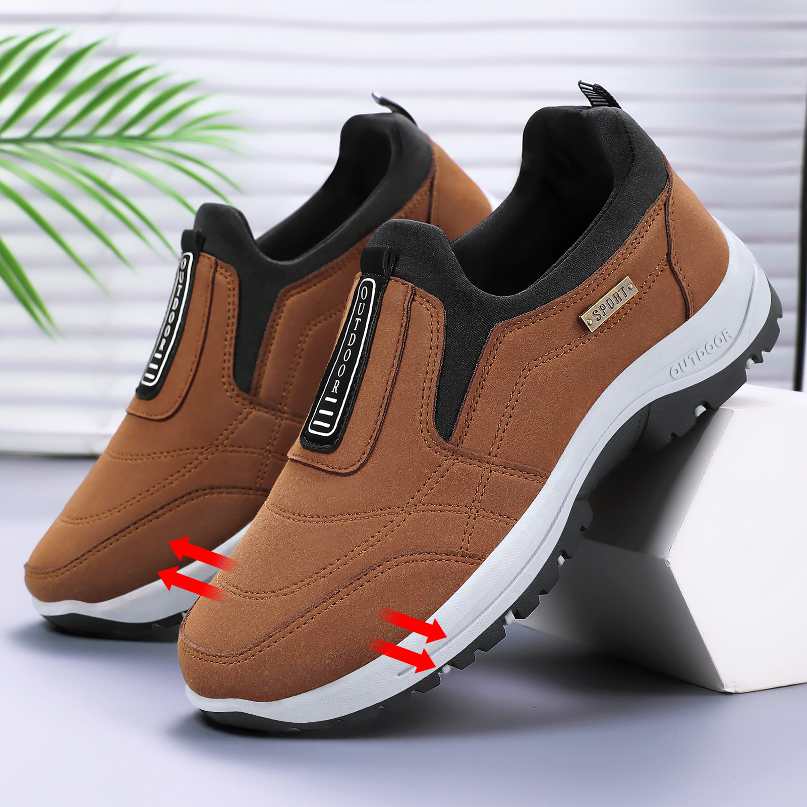 Zapatos casuales para hombre, nuevos de primavera, transfronterizos, casuales para exteriores, sin cordones, estilo papá, zapatillas deportivas para correr, venta al por mayor