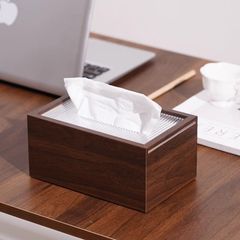 中国のクルミデスクトップペーパーボックスリビングルームライト高級コーヒーテーブル寝室オフィスティッシュボックスホテルナプキンボックス