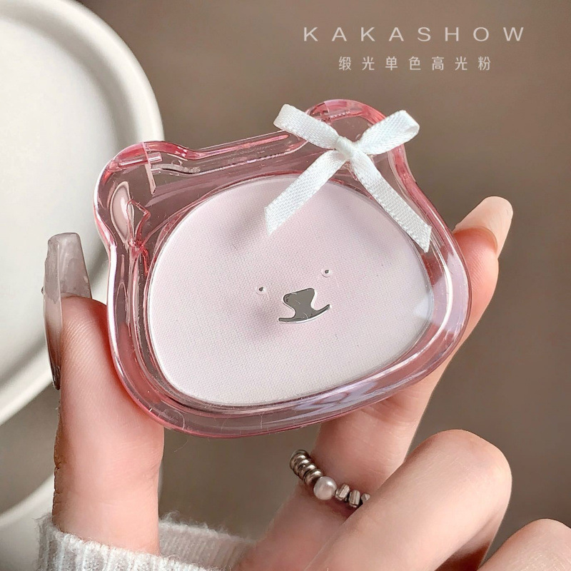 kakashow satén monocromático polvo de alto brillo mate polvo fino seda polvo de alto brillo maquillaje brillante