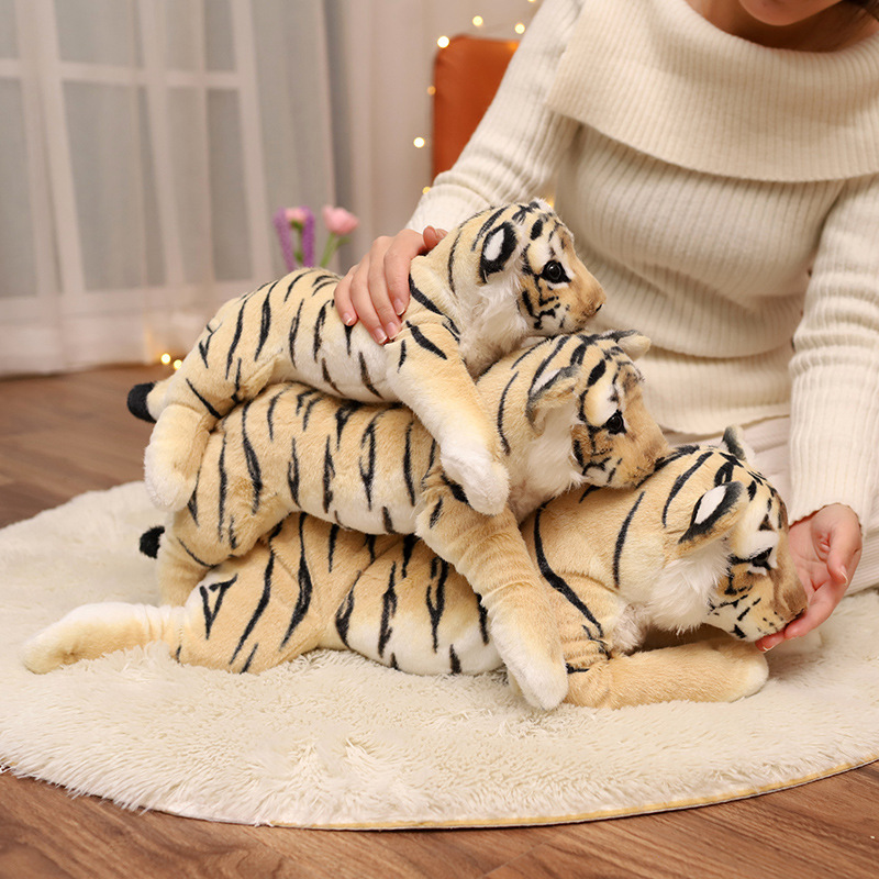 Simulación pequeño Tigre muñeca de peluche de juguete León leopardo muñeca niños comodidad almohada muñeca de trapo actividad regalo