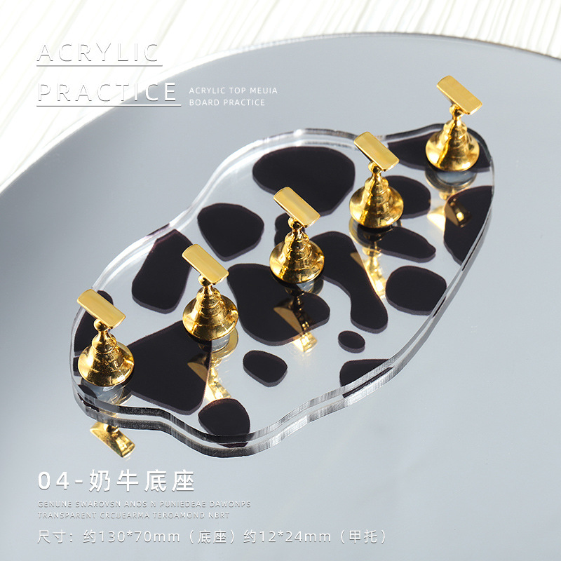 Internet celebridad principiante práctica de uñas titular de uñas vaca clavo de succión magnética base soporte de metal herramienta de visualización