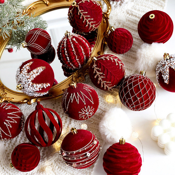 Christmas tree decorative ball Christmas color painting ball…