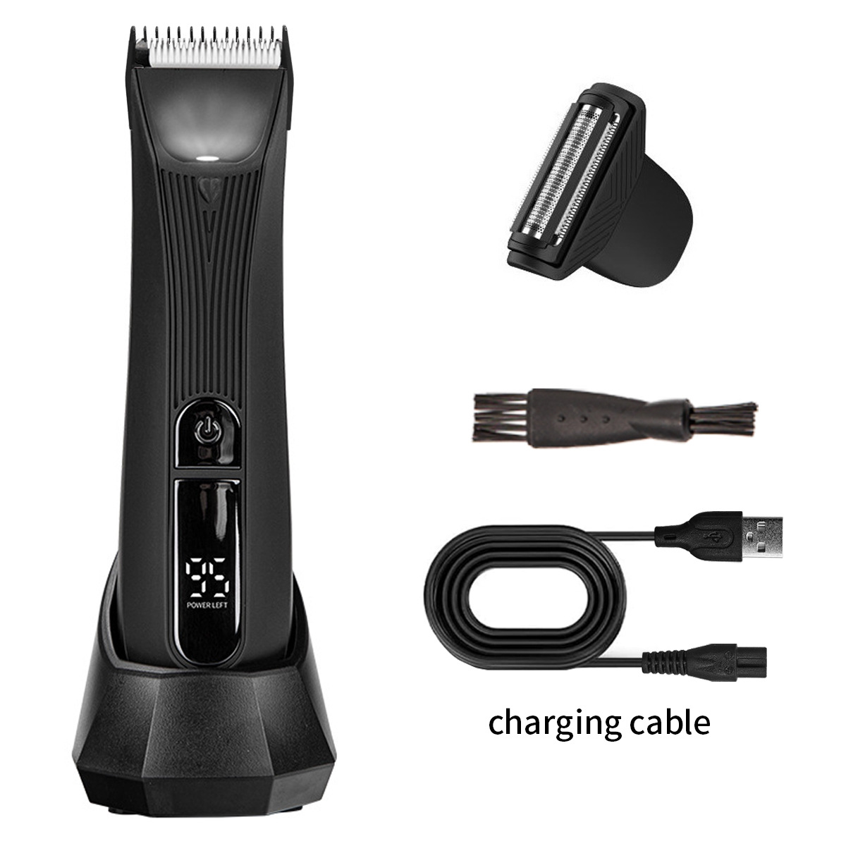 La nueva afeitadora para hombres de Amazon muestra la potencia de la cortadora de vello corporal de las axilas íntimas recargables