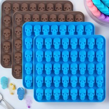 40连冰块小骷髅硅胶模具 烘焙硅胶模具网红蜡糖模具热销 巧克力模