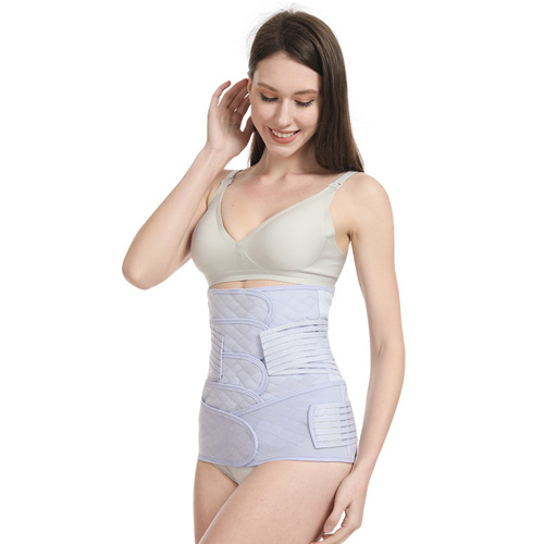 Spring 4-piece postpartum breathable suit for pregnant women, postpartum cis-section dual-purpose waist shaping corset belt for women