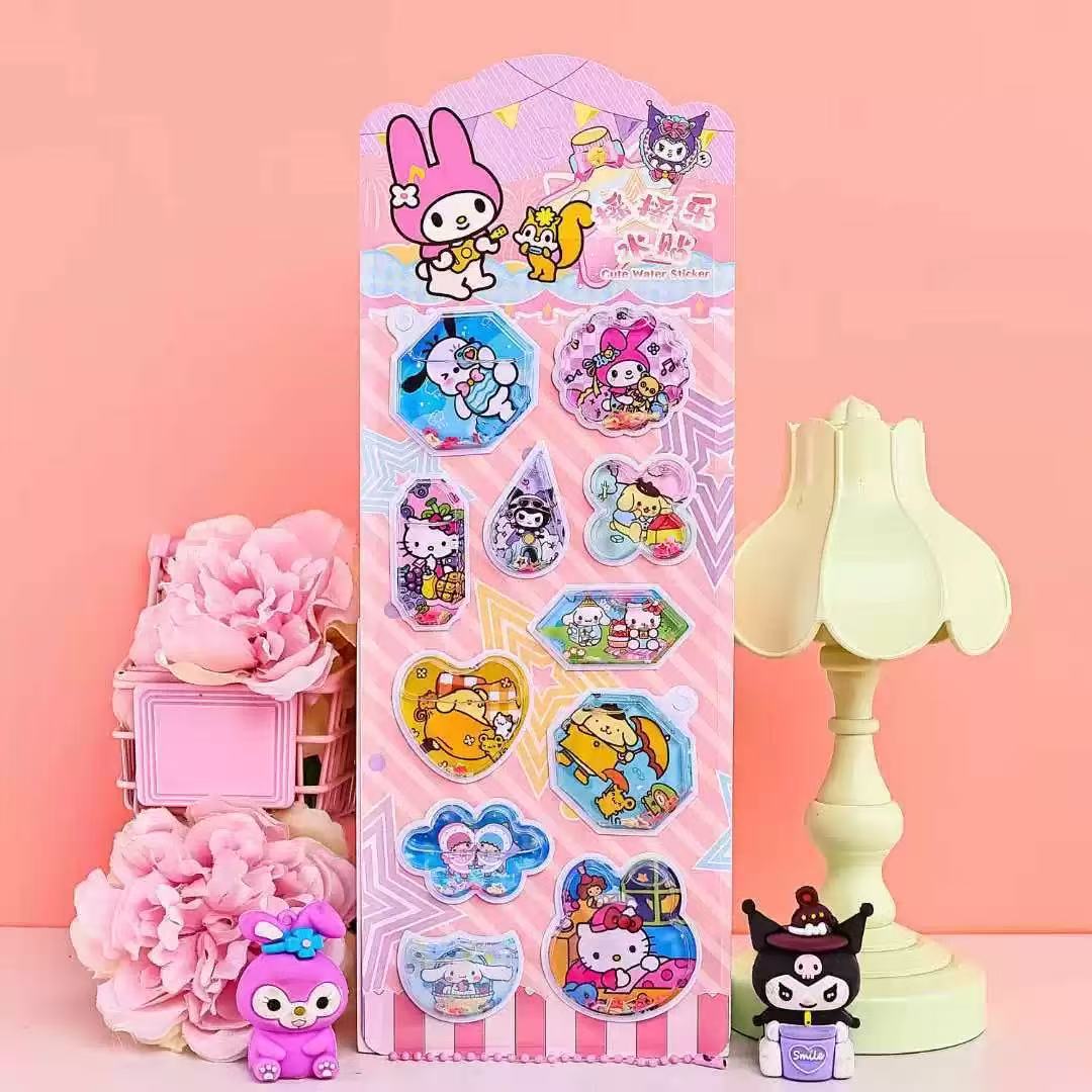 Agitar pegatinas de agua en relieve 3D pegatinas de inyección de agua pegatinas decorativas creativas DIY pegatinas estereoscópicas pegatinas de cuenta de mano pegatinas lotes