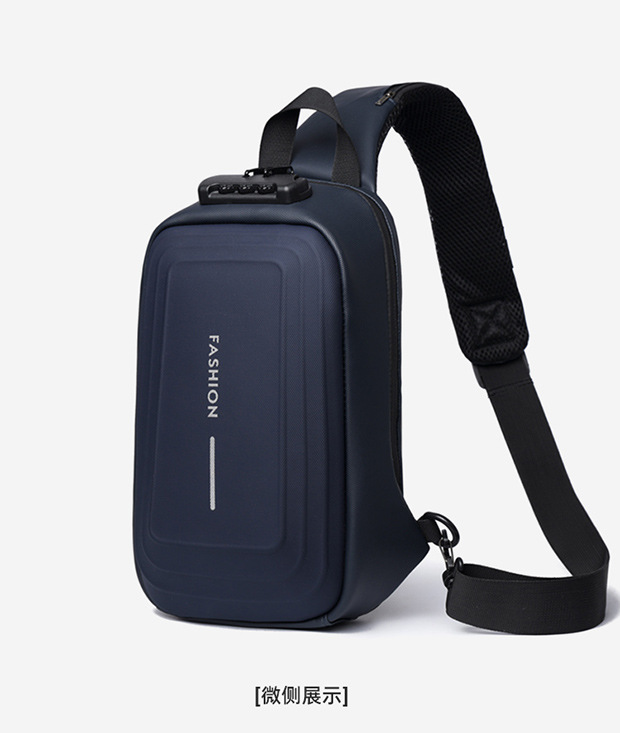 2024 Spring Sports chest backpacks, cross-border wholesale USB charging port bags, men's crossbody bags, fashionable single-shoulder bags undefined