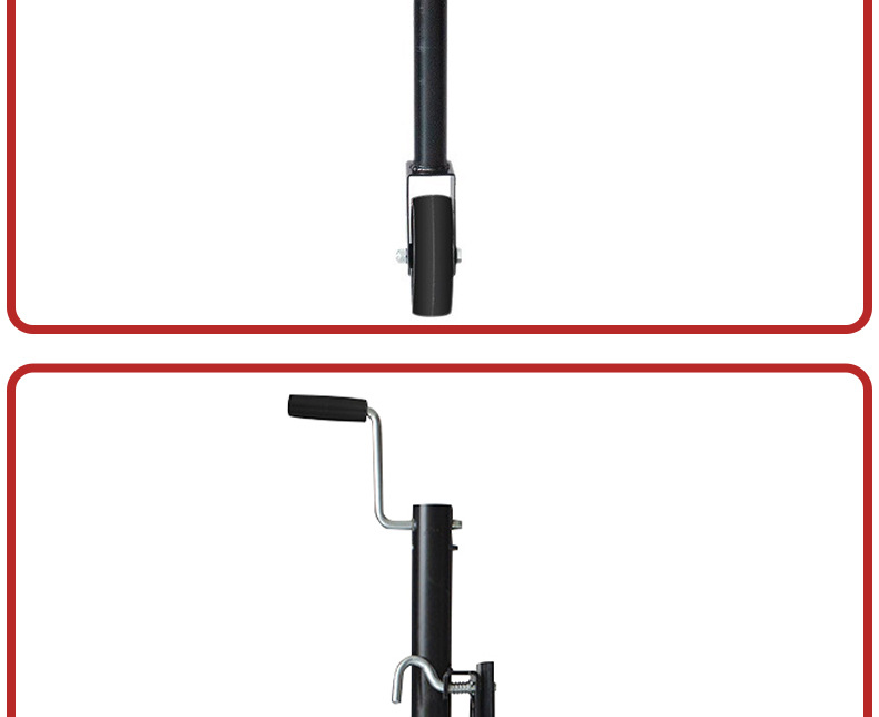 Single-Wheel Trailer 0kg Top-Side Swivel Yacht Rv Mobile Support 6inch Guide Wheel Lifting Rv Stand
