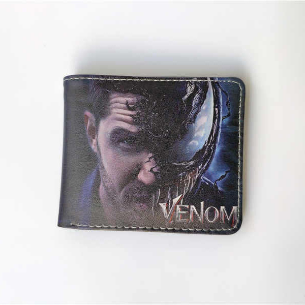 Superhéroe de dibujos animados anime periférico corto Niños estudiante masculino y femenino Cartera de dibujos animados cartera titular de la tarjeta