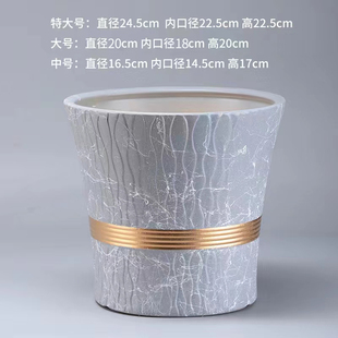 Household Ceramic Flower Pot Large Caliber Nordic Style Potted Plant Fortune Tree Green Basket Clivia Orchid Extra Large Special Sale Clearance