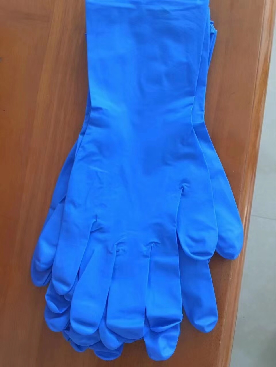 威宝12寸蓝色轻薄型耐油耐酸碱丁晴手套