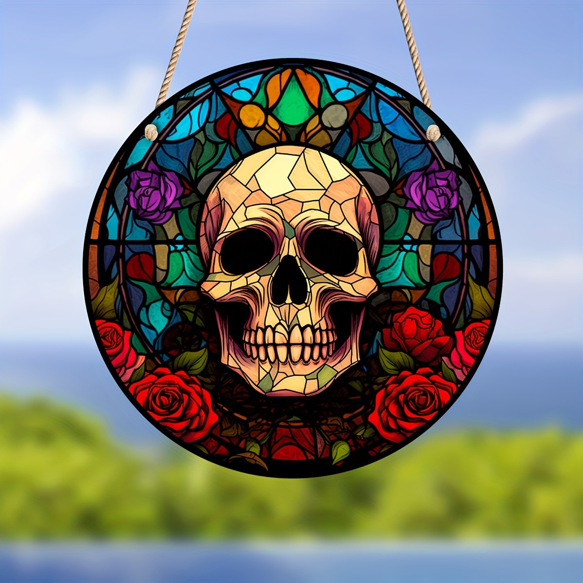 Red Rose Skull Decoration 2