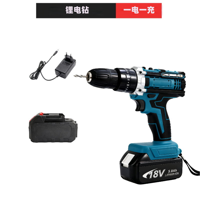 Sınır Ötesi Bestseller 21V Lityum Elektrikli El Matkabı Seti Çok Fonksiyonlu Şarjlı Elektrikli Tornavida Ev Tipi Tabanca Matkaba