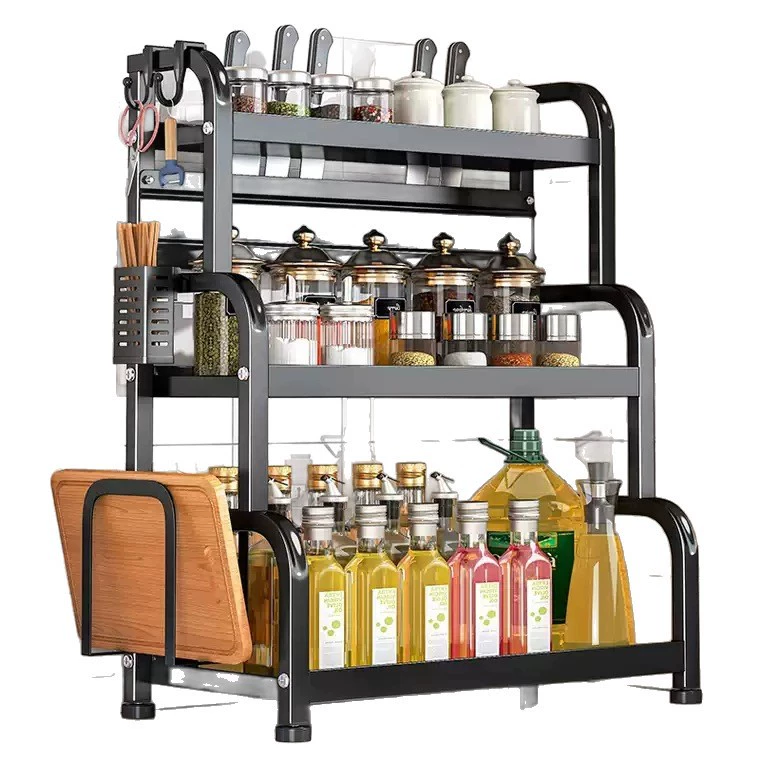 Spice Rack Shelf Rack Storage Box Countertop Kitchen from Yomiego