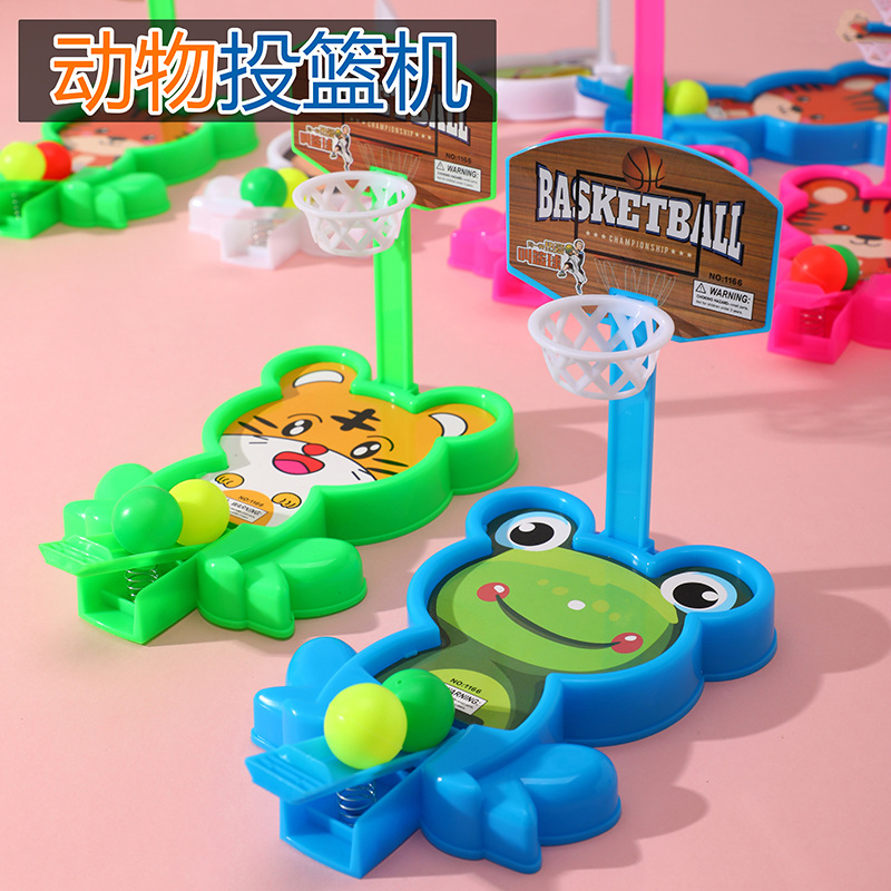 Máquina de baloncesto con dedos de animales Máquina de lanzamiento de baloncesto infantil Juguetes interactivos divertidos de mesa para bebés