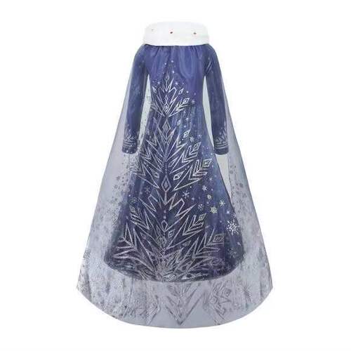 Ladies' Ice Queen Elsa Dress Winter Style Wholesale Elsa Plush Dress Frozen 2 Costume Formal Gown