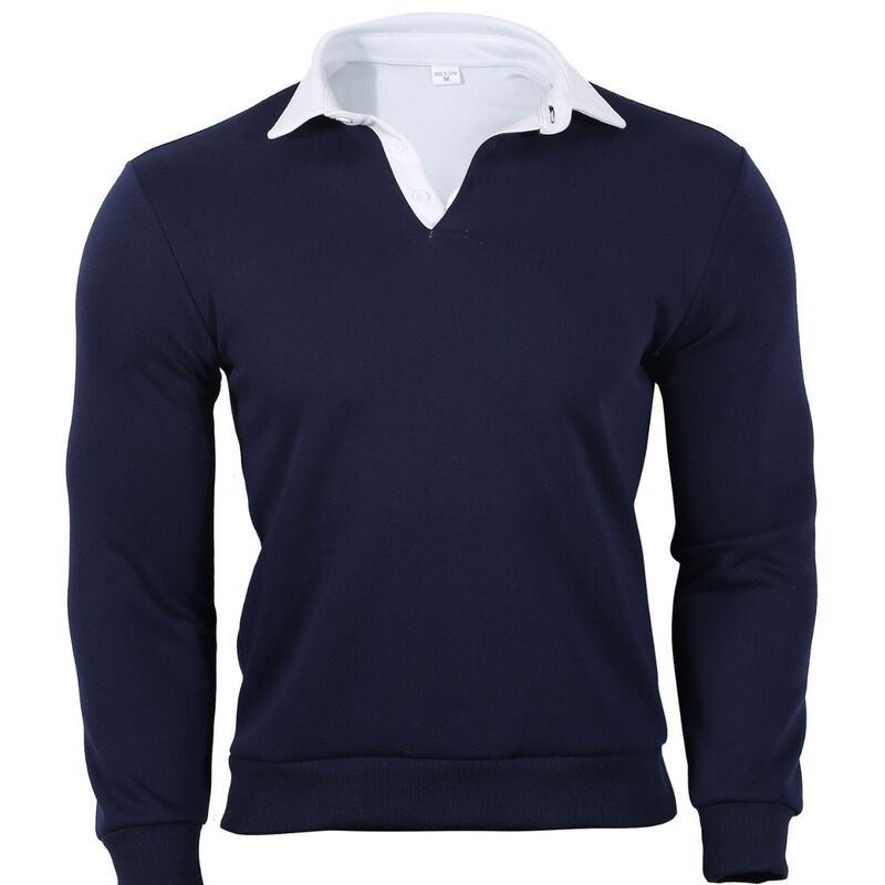 2023 Autumn Long Sleeve Polo Collar Sweatshirt European Size Men's High-Quality Casual Versatile Trendy Loose Fit