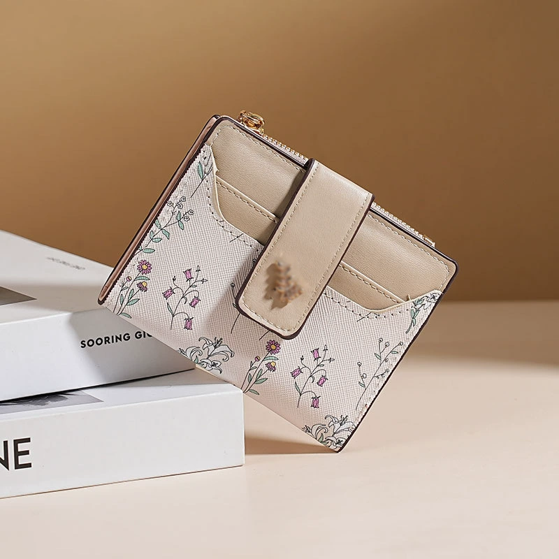 Genuine design short wallet, card holder, fresh small bag, shoulder bag, high-end