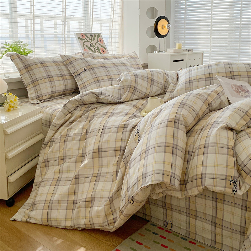 古布増粘純綿4点セット、綿寝具、夏用掛け布団カバー、寮用シーツ、ボックスシーツ3点セット|undefined