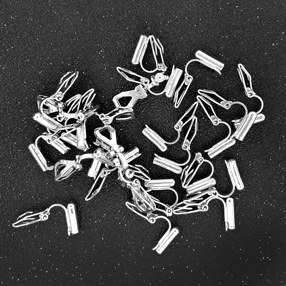 Triángulo oreja clip convertidor pendientes de plata aguja de conversión triángulo clip accesorios de joyería DIY hecho a mano earless clip de oreja