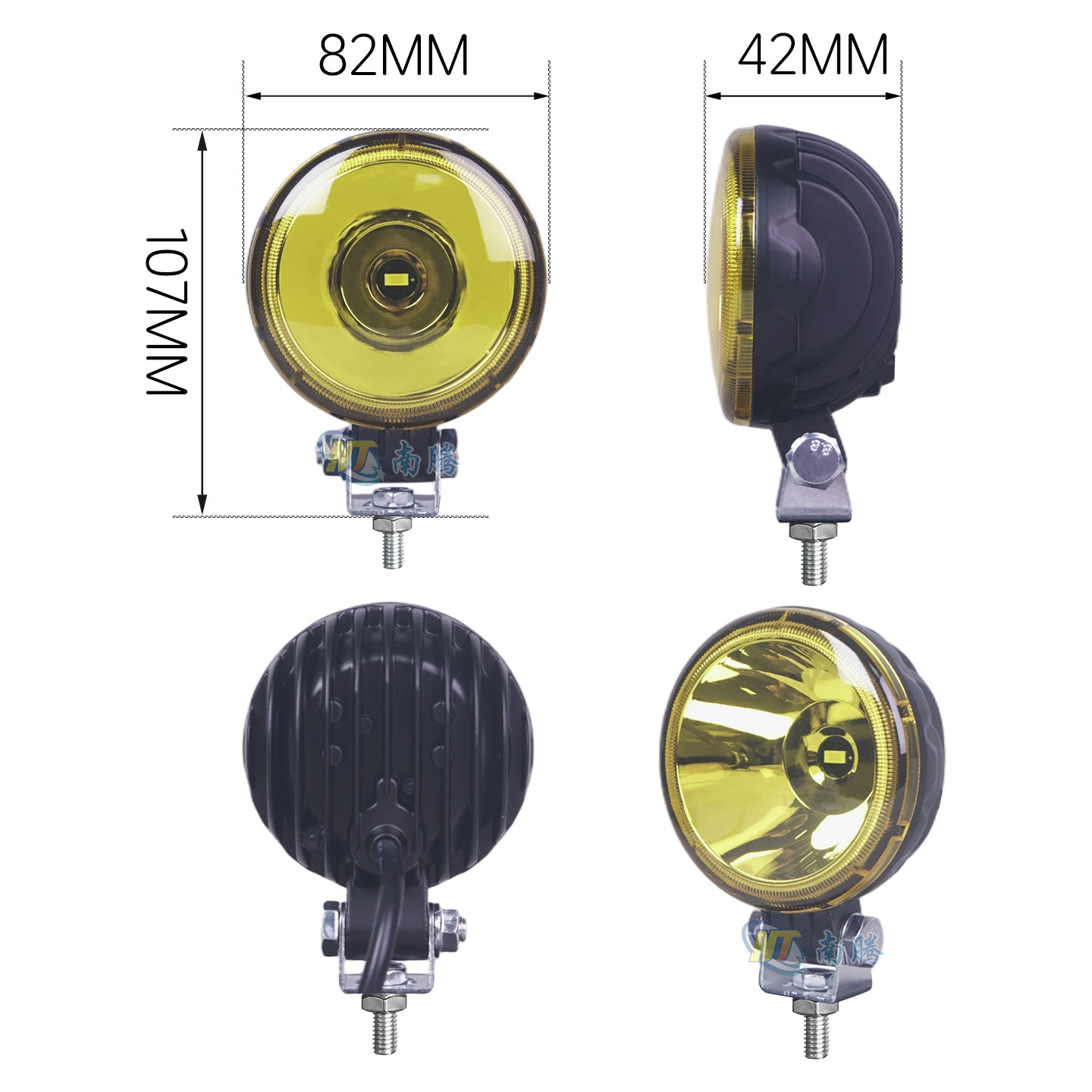Coche camión grande, remolque, luz lateral, luz de neumático de 18W, luz de piso, luz de marcha atrás, luz antiniebla, luz modificada