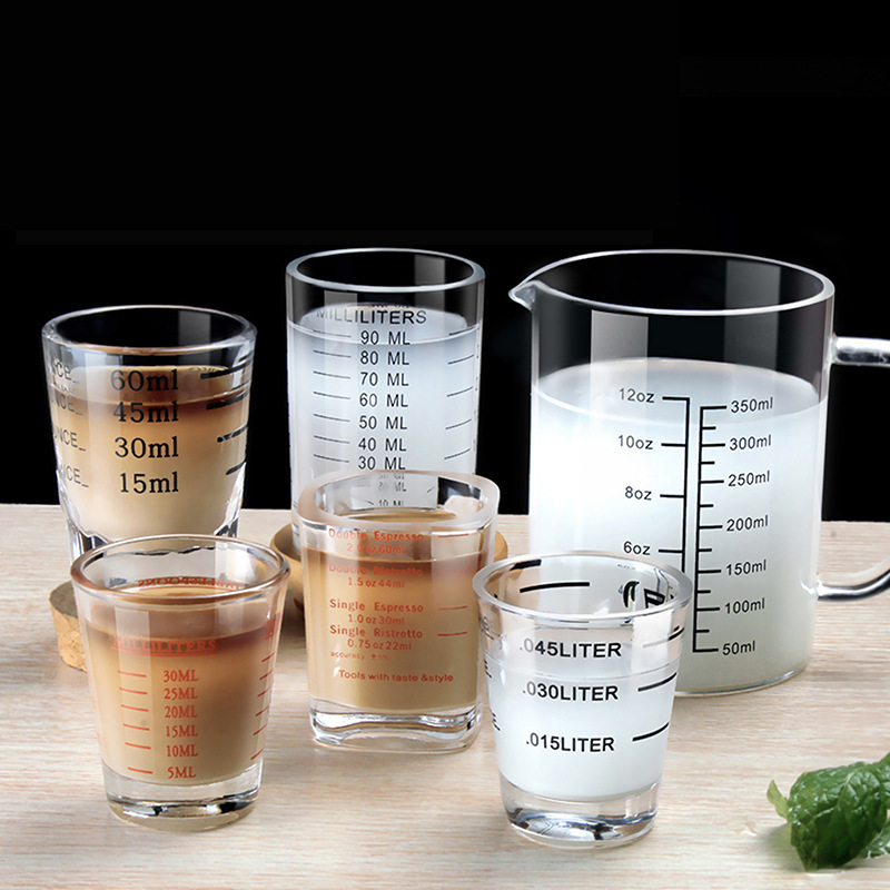 Transparent glass thermometer for home use scaled