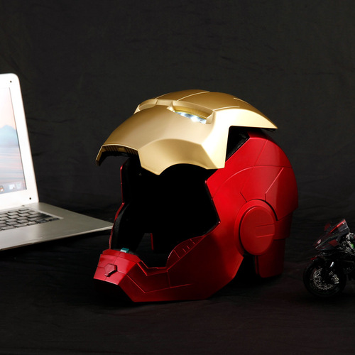 Iron Man helmet 1:1 mask can be opened, luminous gloves, adult and child model cosplay props