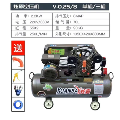 Air Compressor Industrial Grade Large 380V High Pressure Air Pump 220V Spray Paint Air Pound Auto Repair Air Compressor (Hava kompressorları) - industrial-025-04kg-cylinder-220v