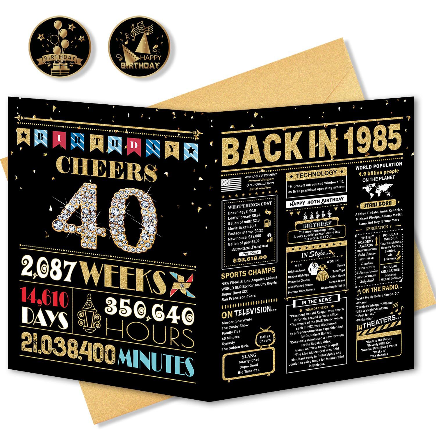 스티커가 없는 40 블랙 골드