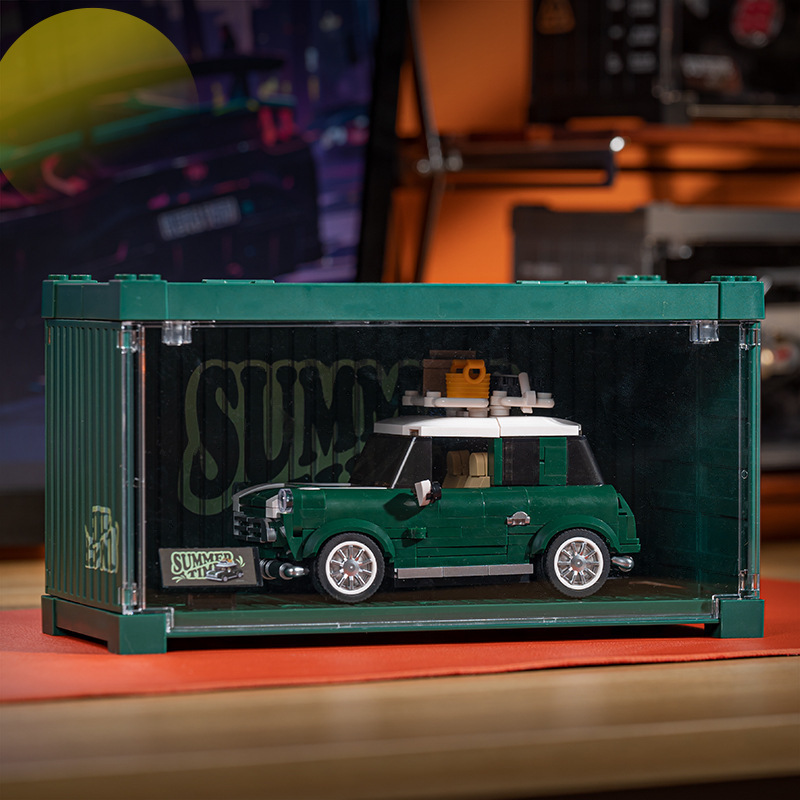 レゴPB品プラチナ旅行瓦缶サンタナコンテナ八格車の積み木玩具自動車モデルと互換性がある|undefined
