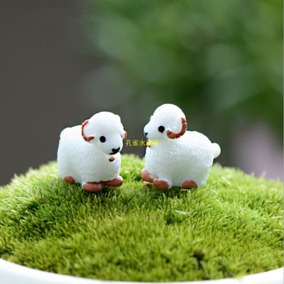 Moss micro-landscape Succulent plants Decoration baby Small ornaments DIY Material Science fish tank ornament Goat