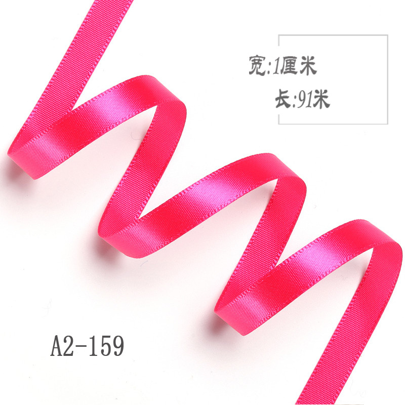 1cm cinta de poliéster arco DIY cinta boda fresco ramo fruta caja de regalo de embalaje colorido satén cinta decorativa