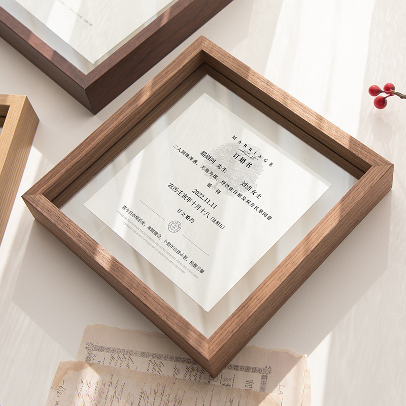 Chinese style wedding party decoration DIY engagement book photo frame wedding decoration double-sided display engagement gift decorative picture frame