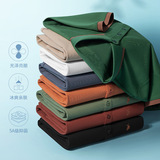 Шелковая хлопковая футболка с коротким рукавом, летняя тонкая элитная футболка polo для отдыха