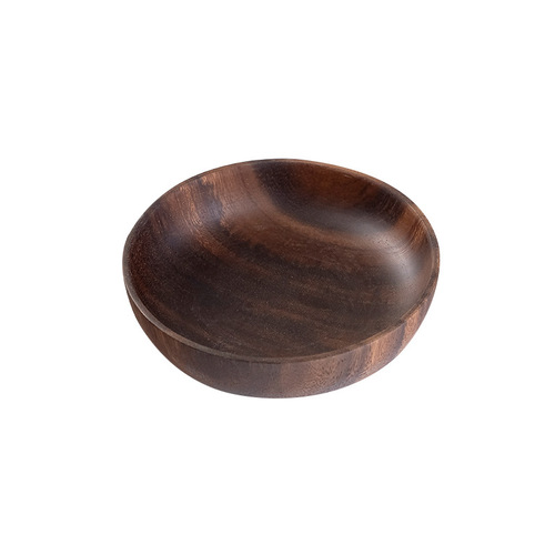 Acacia wood fruit plate round dish dipped sauce tray fruit wood hotel wooden fruit plate snack plate manufacturer wholesale