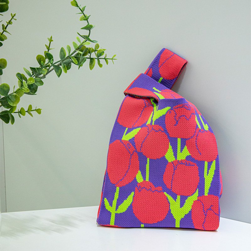 新款户外百搭针织托特包网红手办包包手机收纳包包ins女士手提包