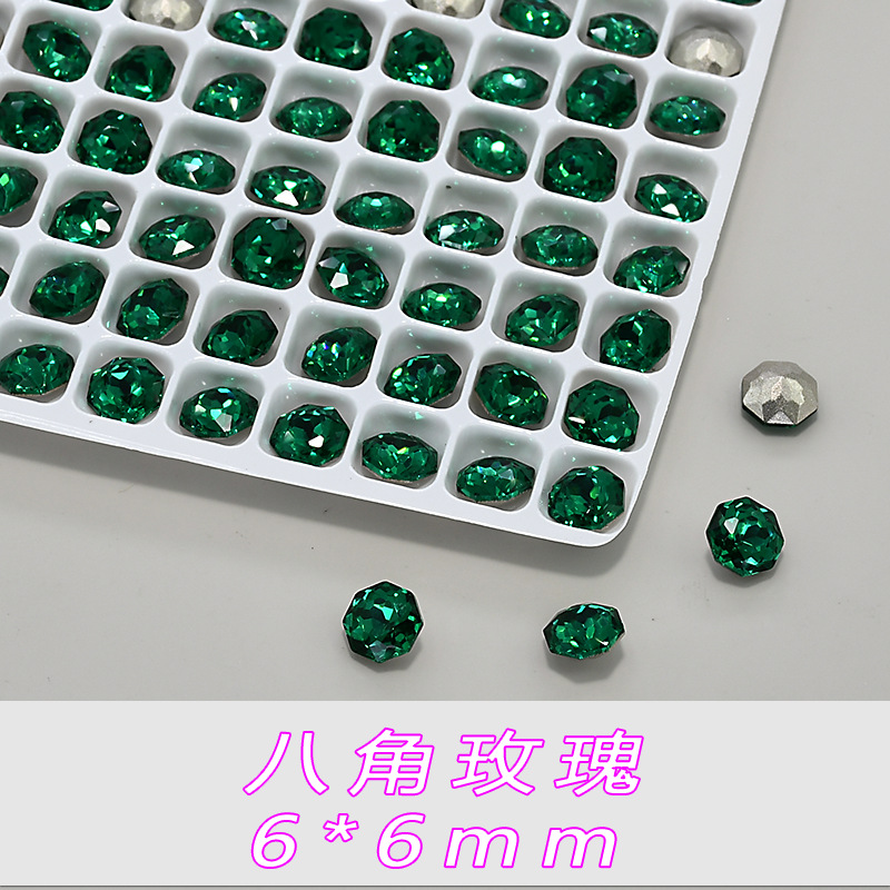 팔각형 장미 6*6mm--A363